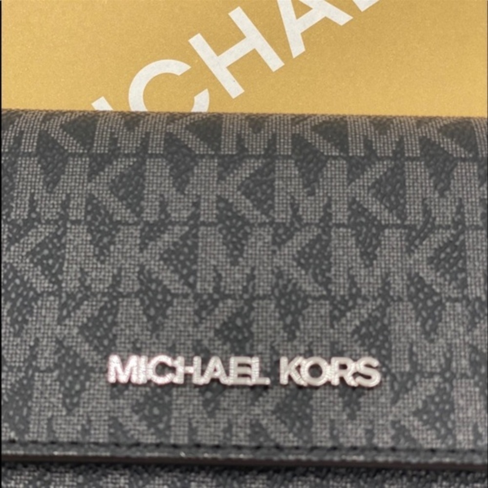 Michael Kors Trifold Wallet Signature Black - Picture 9 of 14